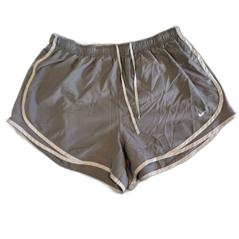 Nike Womens 1X Running Shorts Gray 3" Inseam Dri Fit Lined Athletic